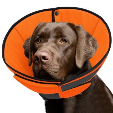 Imagem de Queenmore Cone macio para cães após a cirurgia, cones para cães grandes para parar de lamber, cone macio, coleira elisabetana para animais de estimação, coleira alternativa de recuperação de animais