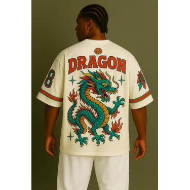 Imagem de Camiseta Streetwear Oversized Masculina dragon 8 - swagon, M