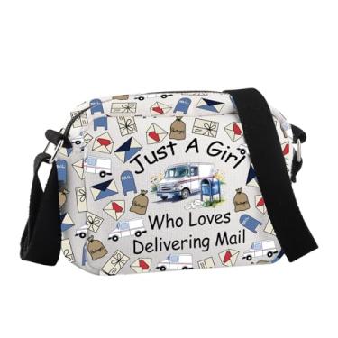 Imagem de Presente de trabalhador postal Just A Girl Who Loves Delivering Mail Crossbody Bag Mail Carrier Gift, Entrega de correio Hcb