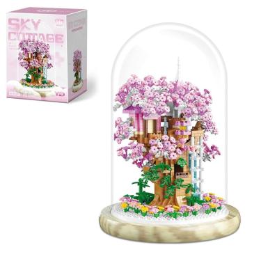 Imagem de Conjunto de construção Insgen Cherry Blossom Bonsai Tree House 1382 unidades
