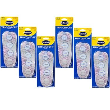 Imagem de Palmilhas Dr. Scholls Tri-Comfort femininas (tamanho 6-10) (pacote com 6)