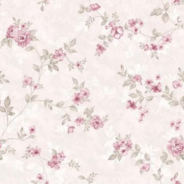 Imagem de Mangoloo Papel de parede elegante rosa princesa floral para quarto banheiro 44,5 cm x 200 cm papel de contato removível temporário autoadesivo para armários bancadas prateleira papel de parede rosa