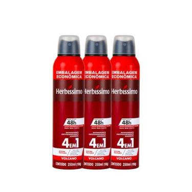 Imagem de Kit Desodorante Aerosol Antitranspirante Herbíssimo Volcano 250Ml - 3 