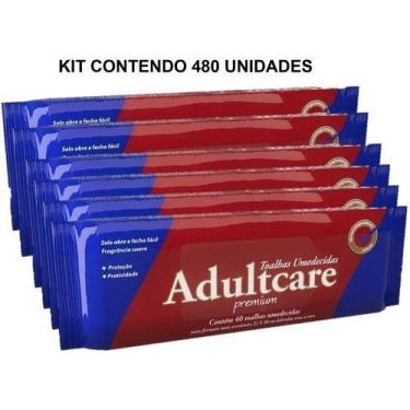 Imagem de Kit Toalha Umedecida Geriátrica - Adultcare - C/480 Unid