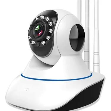 Imagem de Babá Eletrônica Câmera Ip Wifi Visão Noturna S/fio Sensor Alarme Aviso Celular 3 Antenas