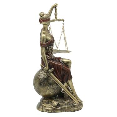 Imagem de Lukitas Estátua Themis - Escultura da Deusa Romana da Justiça, Decoração de Escritório de Advogados para Escritório de Advocacia ou Câmara de Juízes, Símbolo Clássico de Justiça Legal, Resina