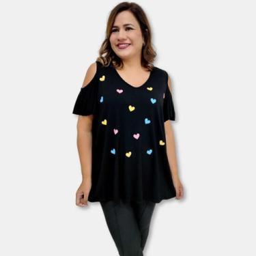 Imagem de Blusa De Malha Ciganinha Viscolycra Plus Size - Sarat Moda Indiana, Es