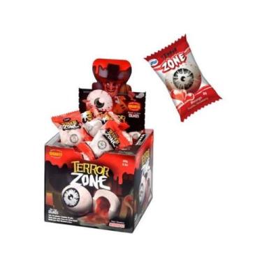 Imagem de Chiclete Olhos Do Terror Zone Halloween Caixa Com 40 Unid - Sukest