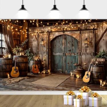 Imagem de Pano de fundo com foto ocidental de 1,8 x 1,2 m, cenário rústico de caubói, cenário de festa de fazenda, faixa com tema de caubói para aniversário, casamento, decoração de festa ocidental, marrom - 2
