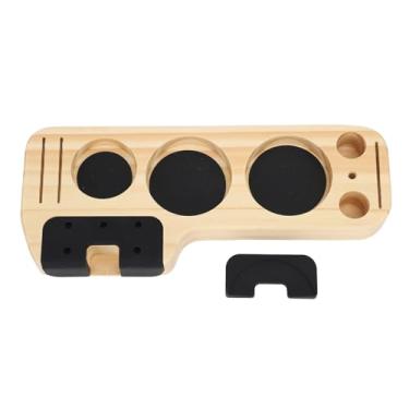 Imagem de Estação de adanta de café de madeira de madeira universal base de madeira de pinheiro maço de borracha prensa para home Cafe Restaurant office espresso Acessórios para máquinas