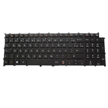 Imagem de Teclado Retroiluminado Para Laptop Para LG 17T90N 17T90N-V Brasil BR Preto Sem Moldura Novo