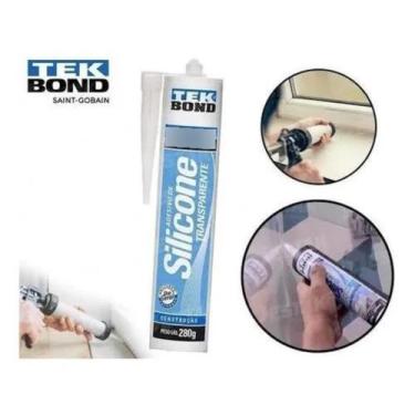 Imagem de COLA SILICONE ACETICO 280 Gr USO GERAL TRANSPARENTE TEK BOND