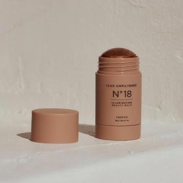 Imagem de + Lux Unfiltered N°18 Bálsamo de beleza iluminador – bastão de bronzeador creme com manteiga de manga – bastão de blush de bronze montável e misturável – vegano e livre de crueldade – trópicos (uma