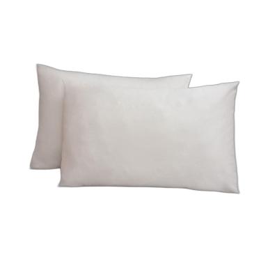 Imagem de Kit 2 Fronhas De Algodão 200 Fios 50X90 Percal Bainha Palha