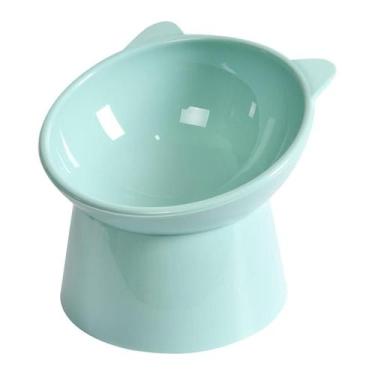 Imagem de Comedouro Bebedouro Alto Elevado Postura Correta Gatos Orelha Gatinho 