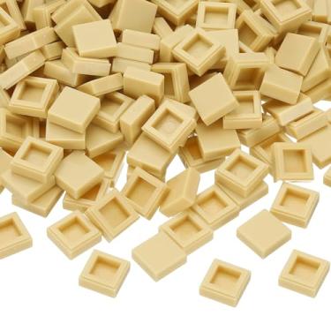 Imagem de PATIKIL 333 Pcs Flat Blocks Bulk, 1x1 Square Apricot Yellow Classic Tiles Smooth Surface Mini Building Blocks Accessories Compatible Bricks Kits for Building Floor Walls Mosaic Pixel Arts