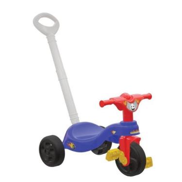 Imagem de Triciclo Infantil Fast com Empurrador- Pais e Filhos, Azul
