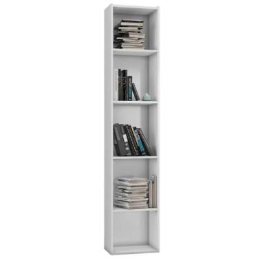 Imagem de Livreiro Keller Multiuso 4 Prateleiras Nichos Branco - Bela Móveis - A