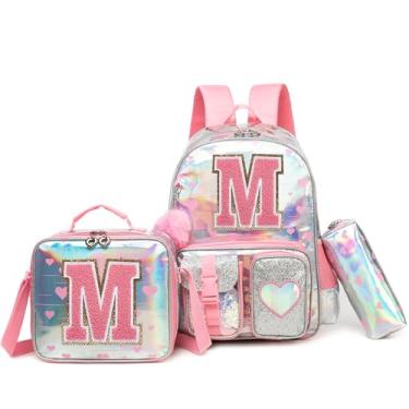 Imagem de Meetbelify Backpack for Girls Backpacks with Lunch Box Pencil Case for Elementary Student Kids School Travel Bag for Girls Ages 6-8 Years Old Pink M