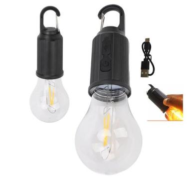Imagem de Lampada LED Acampamento USB Recarregavel Emergencia SOS Camping Pesca 