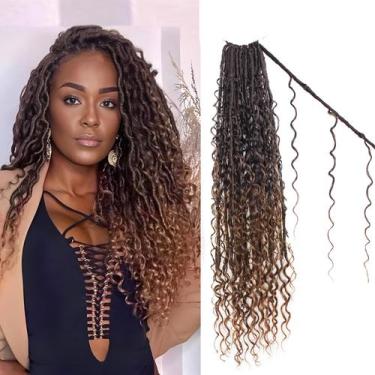 Imagem de Crochet Hair Boho Faux Locs 18 polegadas Goddess Locs, 8 pacotes - Tre