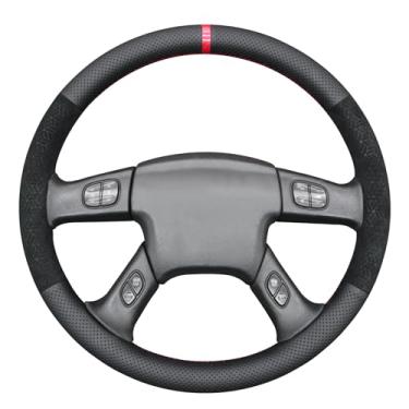 Imagem de MEWANT Capa de volante de carro costurada à mão para Chevrolet Silverado 2003-2007 protetor de volante, acessórios de volante