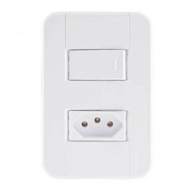 Imagem de Conjunto 4x2 1 Interruptor Paralelo 10 A 250 V 1 Tomada 2p+t 10 A 250 V Tramontina Tablet