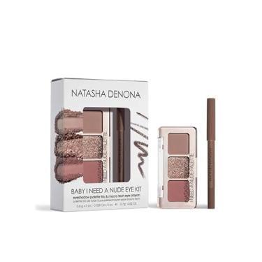 Imagem de Natasha Denona BABY I NEED A NUDE EYE KIT - Paleta de sombras para bebês e kit de giz de cera para olhos Macro Tech + Máscara de folha coreana premium bônus com colágeno