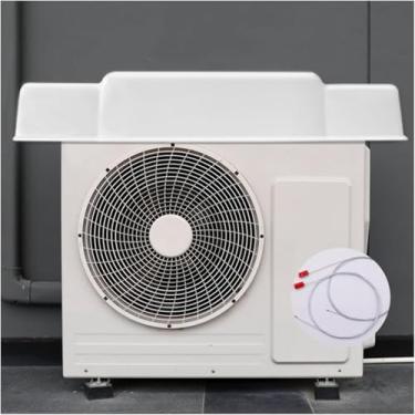Imagem de Capas De Ar Condicionado Para Unidades Externas, Tampa De Proteção Contra Congelamento Para Coberturas De Isolamento Ac De Janela Externa, Tampa Removível Para Bomba De, White, 95x43X15cm