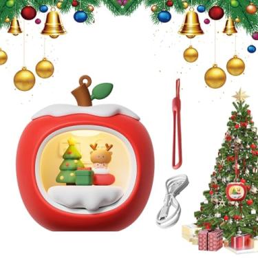 Imagem de Rrlihjgu Luzes Noturnas de Natal,Luminária de Mesa Casa Fruta 3D com Cordão | Decoração Natalícia Criativa, Luz LED Recarregável para Mesa de Quarto e Criado Mudo | Decoração Natal para Mesinha de