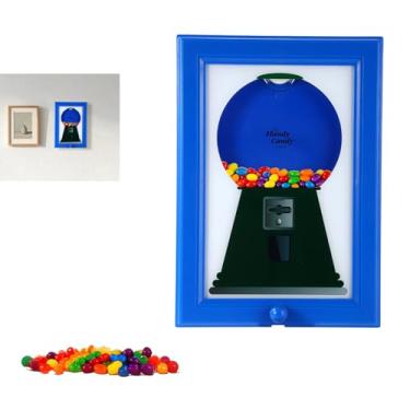 Imagem de Porta-retrato dispensador de doces, moldura prática de doces, máquina de chiclete, dispensador de doces para suporte de parede de bancada de mesa, exibição de lanche divertido para crianças, adultos