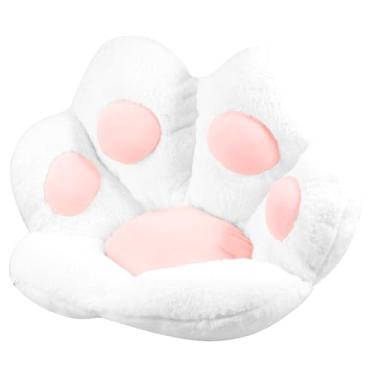 Imagem de LCZNXJJY Almofada de pata de gato, almofada de cadeira de escritório em forma de L, almofada de pata de gato, almofada de assento fofa, almofada de assento de pelúcia, decoração de quarto para sofás