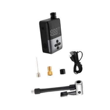 Imagem de Gralara Mini bomba de ar com válvula Presta e Schrader, bomba elétrica para bicicleta com medidor digital para bola esportiva