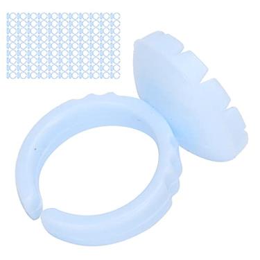 Imagem de Cryfokt Cálculo de de Extensão de Cílios, Cílios de de Forte Flexibilidade de 1,5 Cm / 0,6in para Casa (Blue 100 Pack)