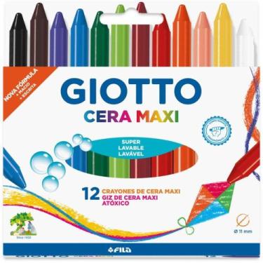 Imagem de Giz de Cera Gizao Giotto Maxi 12 Cores - Fila Canson