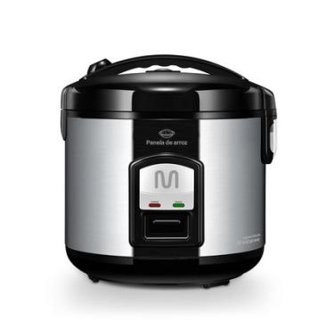 Imagem de Panela de Arroz 10 Xícaras de Inox, Função Manter Aquecido e Bandeja a Vapor 127v-700w Multi - GO005 GO005