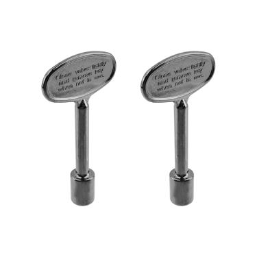 Imagem de Semetall Chave universal de válvula de gás de 7,5 cm - serve para válvulas esféricas de 6,5 mm e 5/40.6 cm para fogões a gás, lareiras - Preto