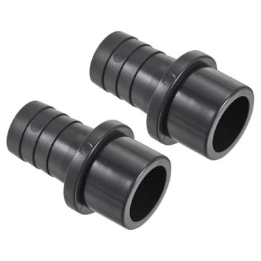 Imagem de Unifizz 1 peça adaptador de mangueira farpada de PVC de 32 mm x 25 mm (1-1/10.2 cm x 2.5 cm) conector de torneira reta preto para tanque de água e encanamento