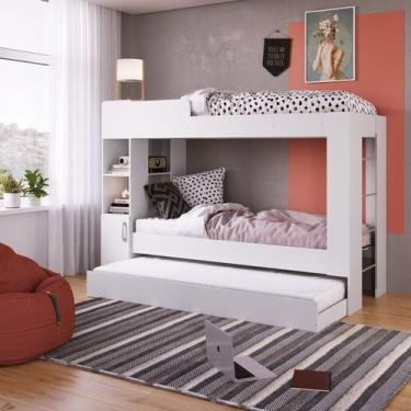 Imagem de Beliche com Cama Auxiliar em Mdp 155,5cm X 240cm - Casamia