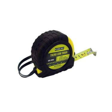 Imagem de Trena Emborrachada Com Trava  Fita Metalica 5 Metros 19Mm