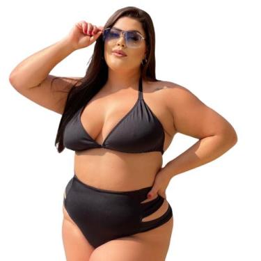 Imagem de Biquini Plus Size Asa Delta Marquinha Biquini Tendência Suplex - ANNA 