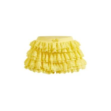 Imagem de Shorts femininos BEAUDRM Y2k com babados de renda Lolita Bloomers amar