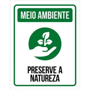 Imagem de Kit 5 Placas Meio Ambiente Preserva A Natureza 36X46