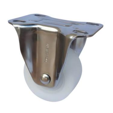 Imagem de Rodizios em Inox 2 pol.base fixa Roda Nylon com rolamento - Master Rol