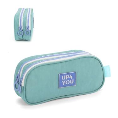 Imagem de Estojo Tecido Up4You 2Ziperes Verde 107943