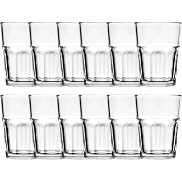 Imagem de Conjunto de Copos de Vidro Premium, 12 Peças, Canelados, Resistentes, Parede Grossa, 350ml, Para Água, Suco, Smoothies, Estilo Americano
