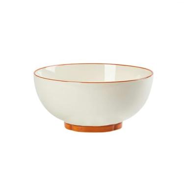 Imagem de Conjunto de pratos de cerâmica cor sob o esmalte tigela de sopa de macarrão simples para casa - tigela de sopa de 20 cm