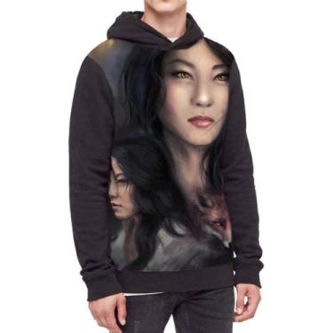 Imagem de Moletom Com Capuz Teen Wolf Full Print Ref:686 - smoke, Preto, GG