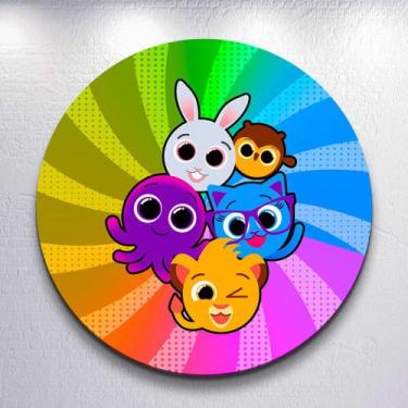 Imagem de Festa Fofo Bolinho infantil com painel redondo capa decorativa tamanho