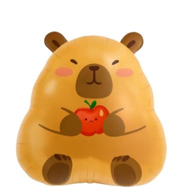 Imagem de Kit Cartelado Capivara 3D – 25 Modelos Temáticos (1 Unidade por Cartelado) – Decoração de Festa, Painel e Mesa Infantil – Foil Premium Luma Festas (Capivara com Maçã)